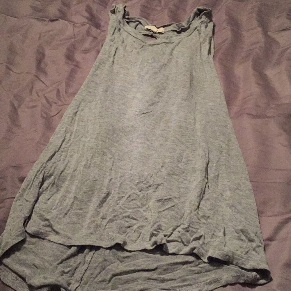 Grey twist back tank